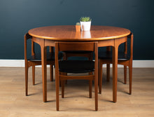 Load image into Gallery viewer, Retro 1960s Teak Round Dining Table &amp; Four Space Saving Chairs By Nathan