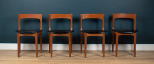 Retro 1960s Teak Round Dining Table & Four Space Saving Chairs By Nathan