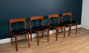 Retro 1960s Teak Round Dining Table & Four Space Saving Chairs By Nathan