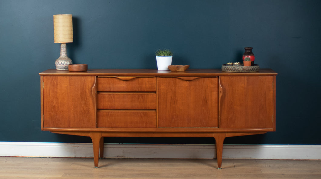 Retro Teak 1960s Jentique Mid Century Sideboard With Folded Handles