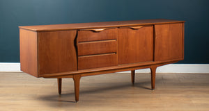 Retro Teak 1960s Jentique Mid Century Sideboard With Folded Handles