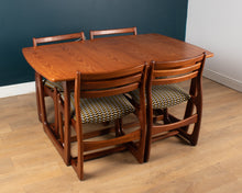 Load image into Gallery viewer, Retro Teak 1960s Portwood Extending Dining Table &amp; 4 Four Chairs