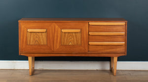 Retro Teak 1960s Stonehill Stateroom Sideboard On Sled Legs