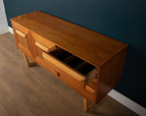 Retro Teak 1960s Stonehill Stateroom Sideboard On Sled Legs