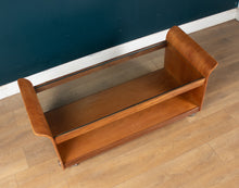 Load image into Gallery viewer, Retro 1960s G Plan Tulip Sleigh Teak &amp; Glass Coffee Table