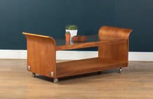 Load image into Gallery viewer, Retro 1960s G Plan Tulip Sleigh Teak &amp; Glass Coffee Table