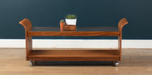 Load image into Gallery viewer, Retro 1960s G Plan Tulip Sleigh Teak &amp; Glass Coffee Table