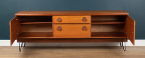 Retro Teak 1960s Portwood Teak Sideboard On Hair Pin Legs