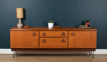 Load image into Gallery viewer, Retro Teak 1960s Portwood Teak Sideboard On Hair Pin Legs