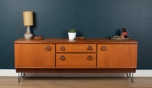 Retro Teak 1960s Portwood Teak Sideboard On Hair Pin Legs