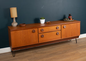 Retro Teak 1960s Portwood Teak Sideboard On Hair Pin Legs