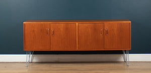 Long Restored Teak Retro 1960s G Plan Fresco Sideboard On Hairpin Legs