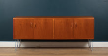 Load image into Gallery viewer, Long Restored Teak Retro 1960s G Plan Fresco Sideboard On Hairpin Legs