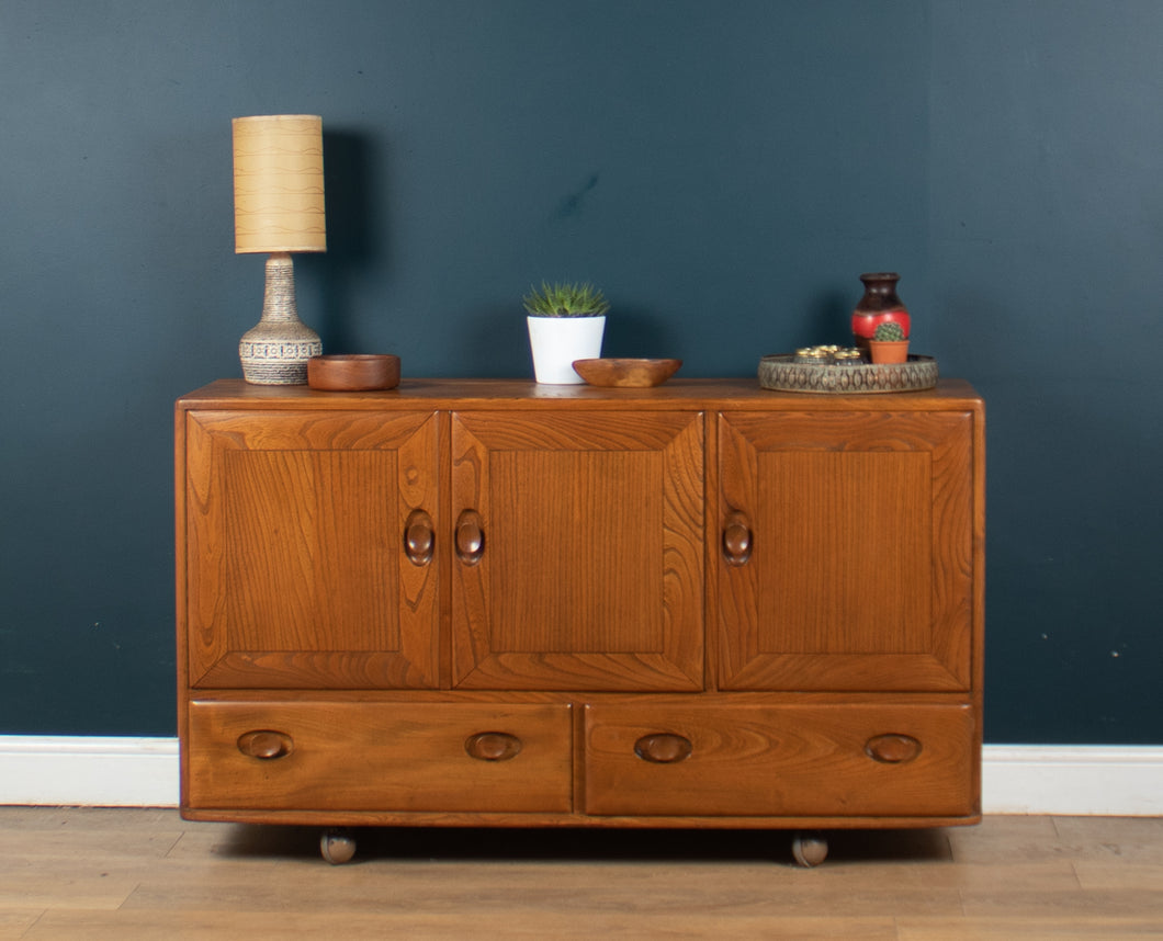 Vintage Retro Ercol Windsor Blonde Elm Sideboard Model 468