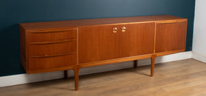 Retro 1960s Restored Long Teak Mcintosh Torpedo Sideboard