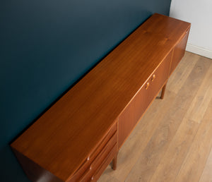 Retro 1960s Restored Long Teak Mcintosh Torpedo Sideboard