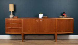 Retro 1960s Restored Long Teak Mcintosh Torpedo Sideboard