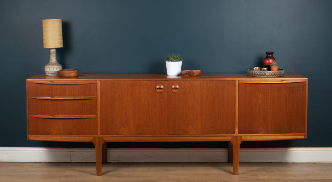 Retro 1960s Restored Long Teak Mcintosh Torpedo Sideboard