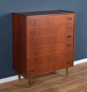 Retro Teak 1960s Danish Mid Century Chest Of Drawers