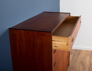 Retro Teak 1960s Danish Mid Century Chest Of Drawers