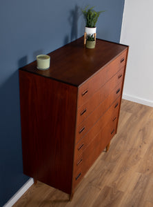 Retro Teak 1960s Danish Mid Century Chest Of Drawers