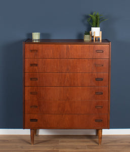 Retro Teak 1960s Danish Mid Century Chest Of Drawers