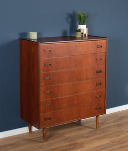 Retro Teak 1960s Danish Mid Century Chest Of Drawers