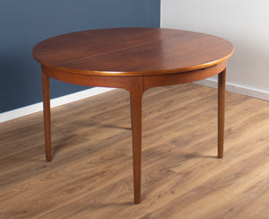 Retro 1960s Teak Round Dining Table & Four Space Saving Chairs By Nathan