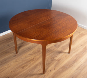 Retro 1960s Teak Round Dining Table & Four Space Saving Chairs By Nathan