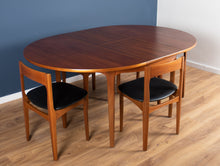 Load image into Gallery viewer, Retro 1960s Teak Round Dining Table &amp; Four Space Saving Chairs By Nathan