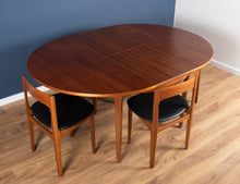 Load image into Gallery viewer, Retro 1960s Teak Round Dining Table &amp; Four Space Saving Chairs By Nathan