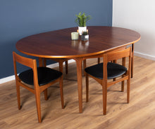 Load image into Gallery viewer, Retro 1960s Teak Round Dining Table &amp; Four Space Saving Chairs By Nathan