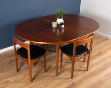 Load image into Gallery viewer, Retro 1960s Teak Round Dining Table &amp; Four Space Saving Chairs By Nathan