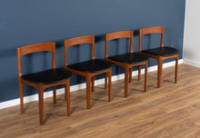 Load image into Gallery viewer, Retro 1960s Teak Round Dining Table &amp; Four Space Saving Chairs By Nathan