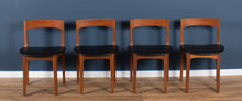 Load image into Gallery viewer, Retro 1960s Teak Round Dining Table &amp; Four Space Saving Chairs By Nathan