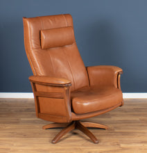 Load image into Gallery viewer, Pair Of Vintage Ercol &#39;Gina&#39; Recliner Leather Arm Chairs With Footstools