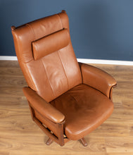 Load image into Gallery viewer, Pair Of Vintage Ercol &#39;Gina&#39; Recliner Leather Arm Chairs With Footstools