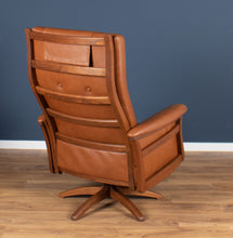 Load image into Gallery viewer, Pair Of Vintage Ercol &#39;Gina&#39; Recliner Leather Arm Chairs With Footstools