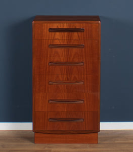 Retro Teak 1960s Tall G Plan Fresco Chest Of Drawers By Victor Wilkins