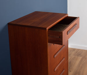 Retro Teak 1960s Tall G Plan Fresco Chest Of Drawers By Victor Wilkins