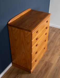 Vintage Solid Ash Jentique Tall Chest Of Drawers