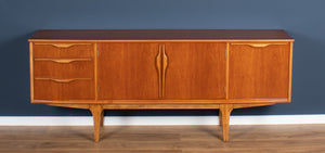 Retro 1960s Teak Jentique Mid Century Sideboard With Folded Handles