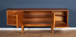 Retro 1960s Teak Jentique Mid Century Sideboard With Folded Handles