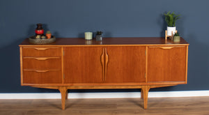 Retro 1960s Teak Jentique Mid Century Sideboard With Folded Handles