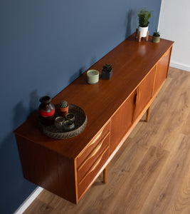 Retro 1960s Teak Jentique Mid Century Sideboard With Folded Handles