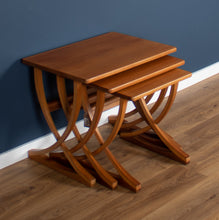 Load image into Gallery viewer, Retro Teak 1960s Nathan Nest Of Three Side Coffee Tables