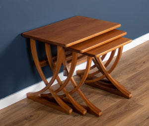 Retro Teak 1960s Nathan Nest Of Three Side Coffee Tables