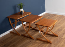 Load image into Gallery viewer, Retro Teak 1960s Nathan Nest Of Three Side Coffee Tables