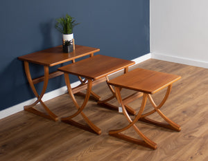 Retro Teak 1960s Nathan Nest Of Three Side Coffee Tables