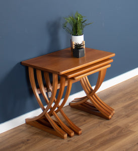 Retro Teak 1960s Nathan Nest Of Three Side Coffee Tables